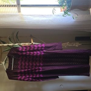 Purple sweater duster